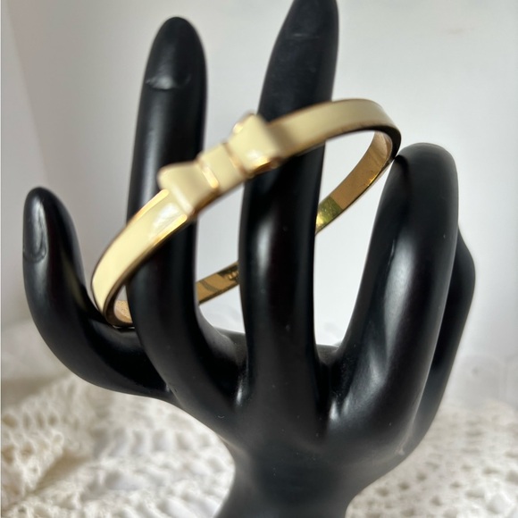Kate Spade Gold and Cream Bow Bracelet - Picture 2 of 7